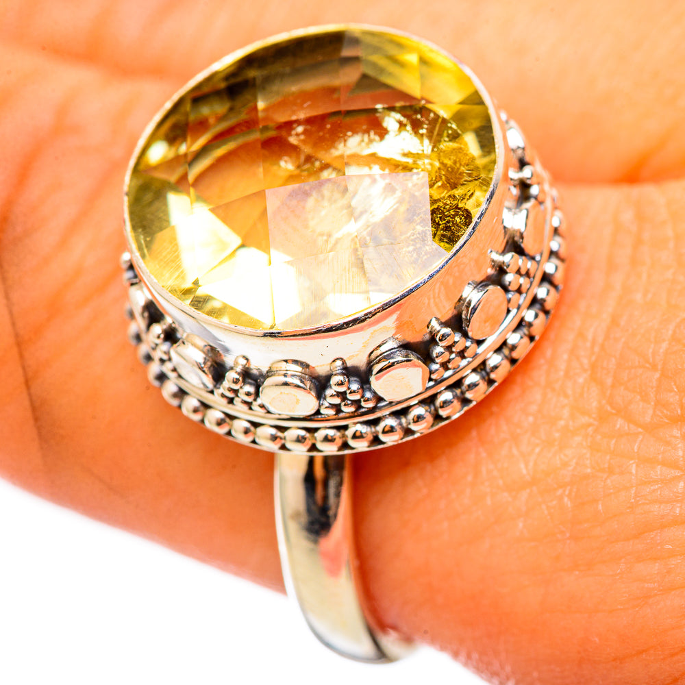 Lemon Quartz Rings handcrafted by Ana Silver Co - RING114745