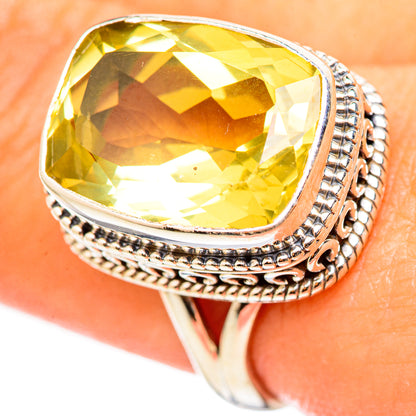 Lemon Quartz Rings handcrafted by Ana Silver Co - RING114747