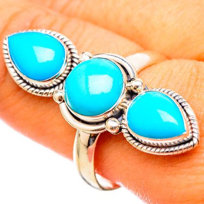 Sleeping Beauty Turquoise Rings handcrafted by Ana Silver Co - RING114751