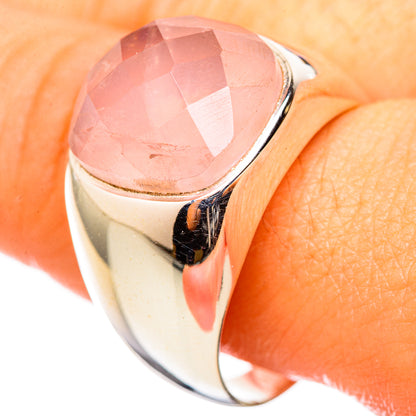 Rose Quartz Rings handcrafted by Ana Silver Co - RING114757