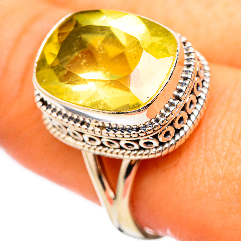 Lemon Quartz Rings handcrafted by Ana Silver Co - RING114769