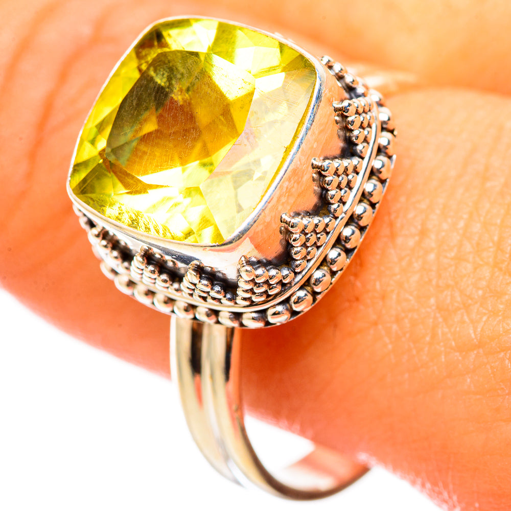 Lemon Quartz Rings handcrafted by Ana Silver Co - RING114770