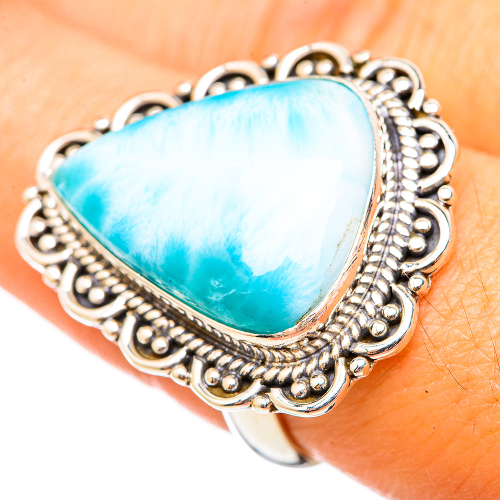 Larimar Rings handcrafted by Ana Silver Co - RING114772