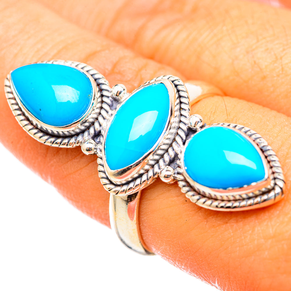 Sleeping Beauty Turquoise Rings handcrafted by Ana Silver Co - RING114774