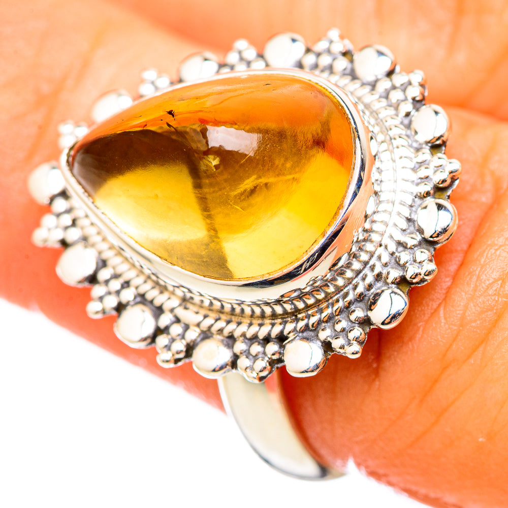 Citrine Sugarloaf Rings handcrafted by Ana Silver Co - RING114780