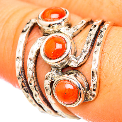 Mediterranean Red Coral Rings handcrafted by Ana Silver Co - RING114781