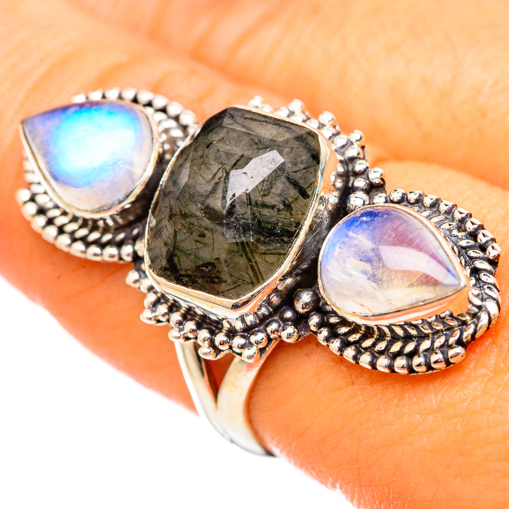 Tourmalinated Quartz Rings handcrafted by Ana Silver Co - RING114786