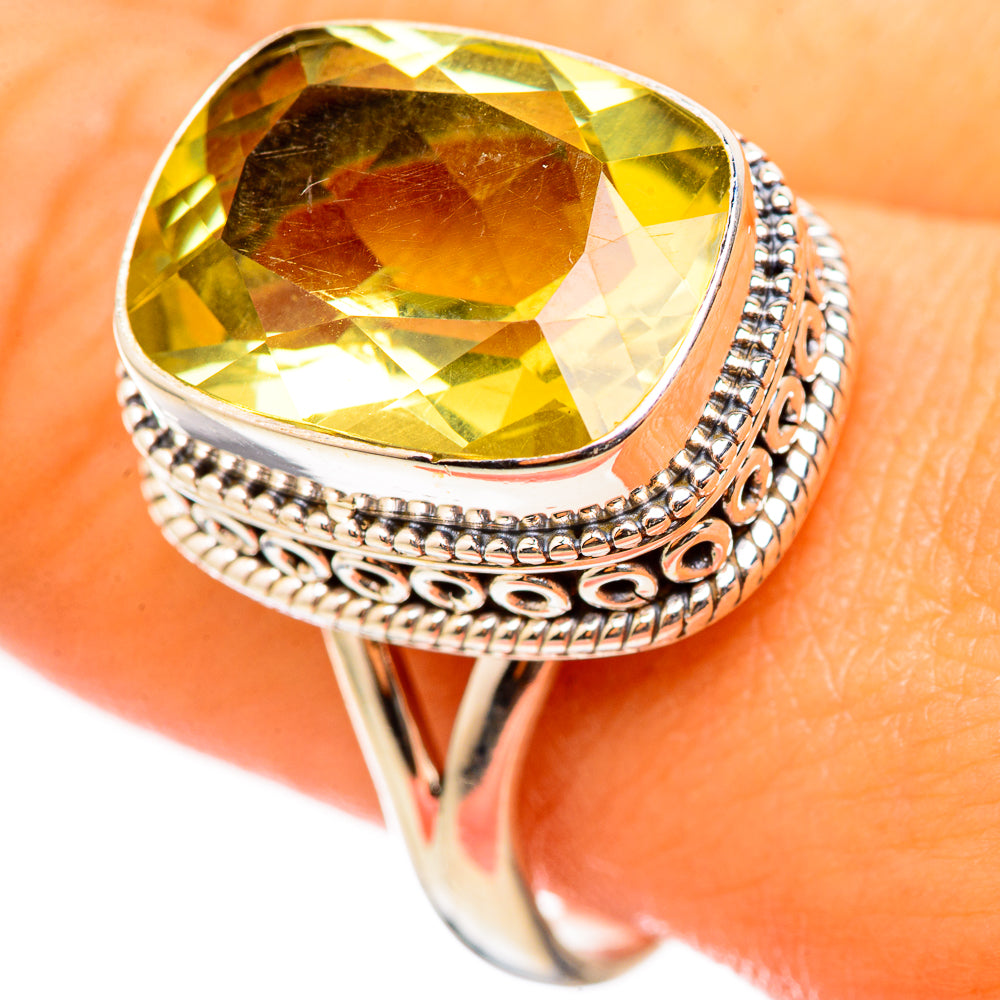 Lemon Quartz Rings handcrafted by Ana Silver Co - RING114791