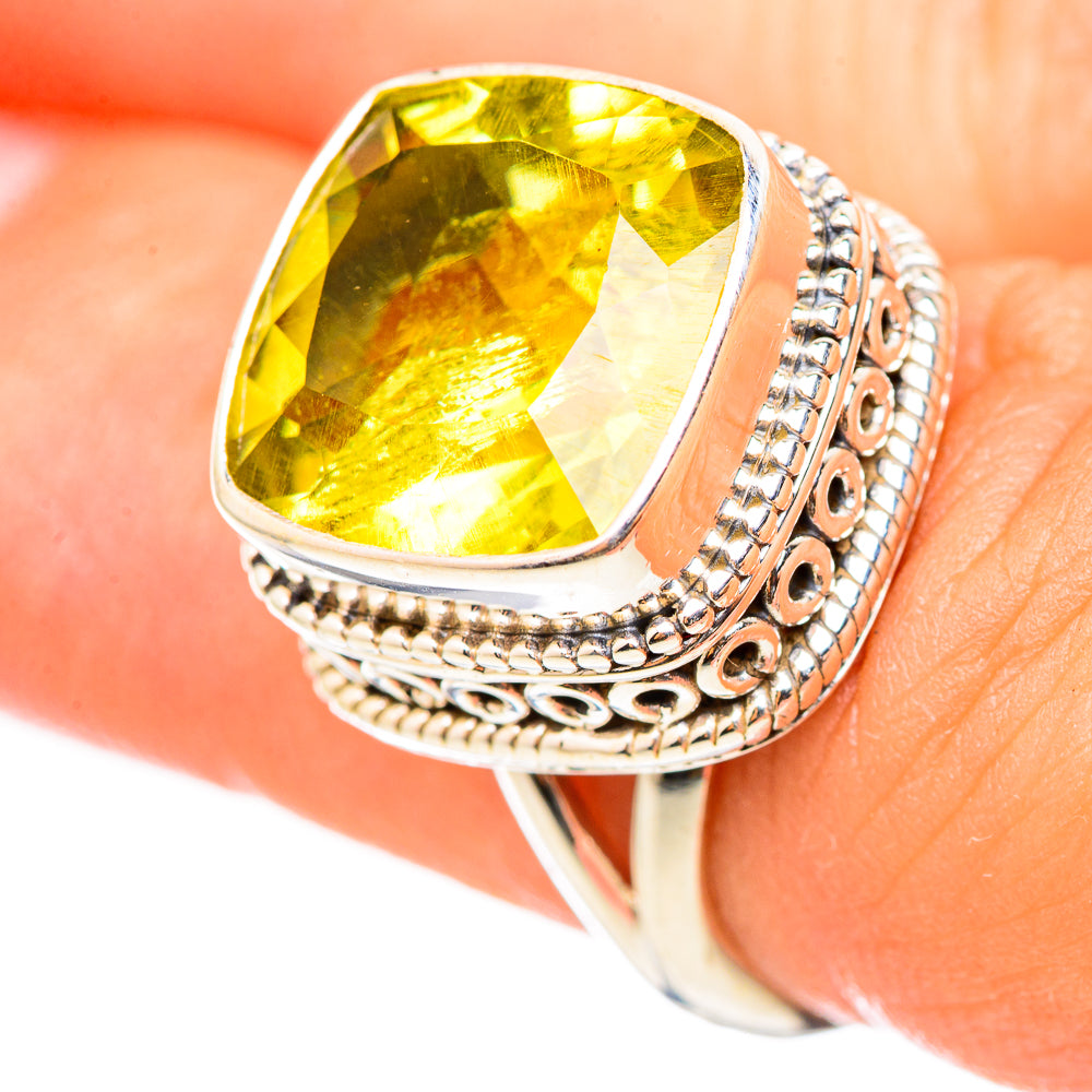 Lemon Quartz Rings handcrafted by Ana Silver Co - RING114793