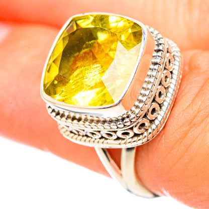 Lemon Quartz Rings handcrafted by Ana Silver Co - RING114793