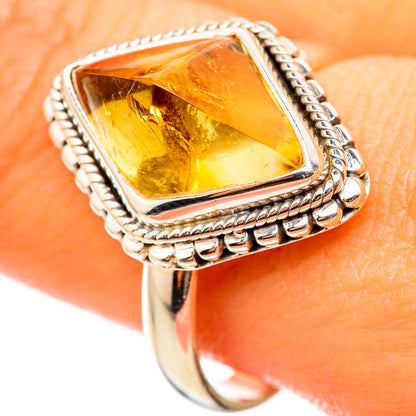 Citrine Sugarloaf Rings handcrafted by Ana Silver Co - RING114801