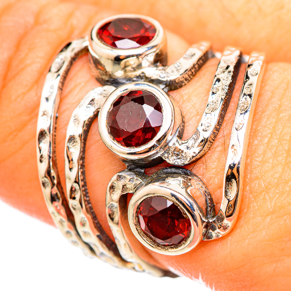 Garnet Rings handcrafted by Ana Silver Co - RING114803