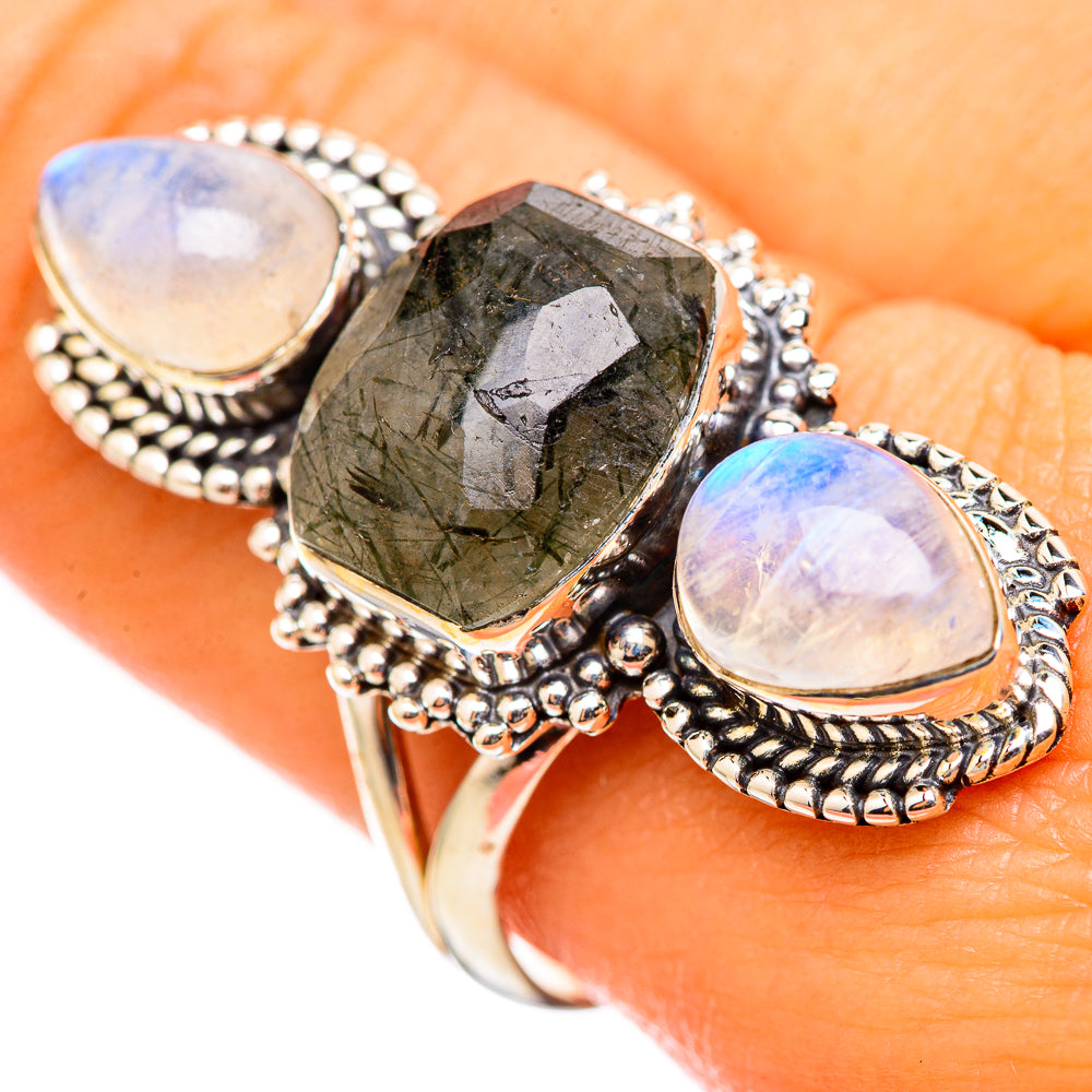 Tourmalinated Quartz Rings handcrafted by Ana Silver Co - RING114810