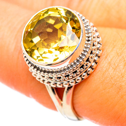 Lemon Quartz Rings handcrafted by Ana Silver Co - RING114815