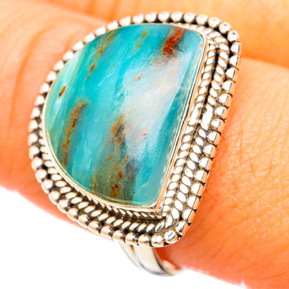 Peruvian Opal Rings handcrafted by Ana Silver Co - RING114817