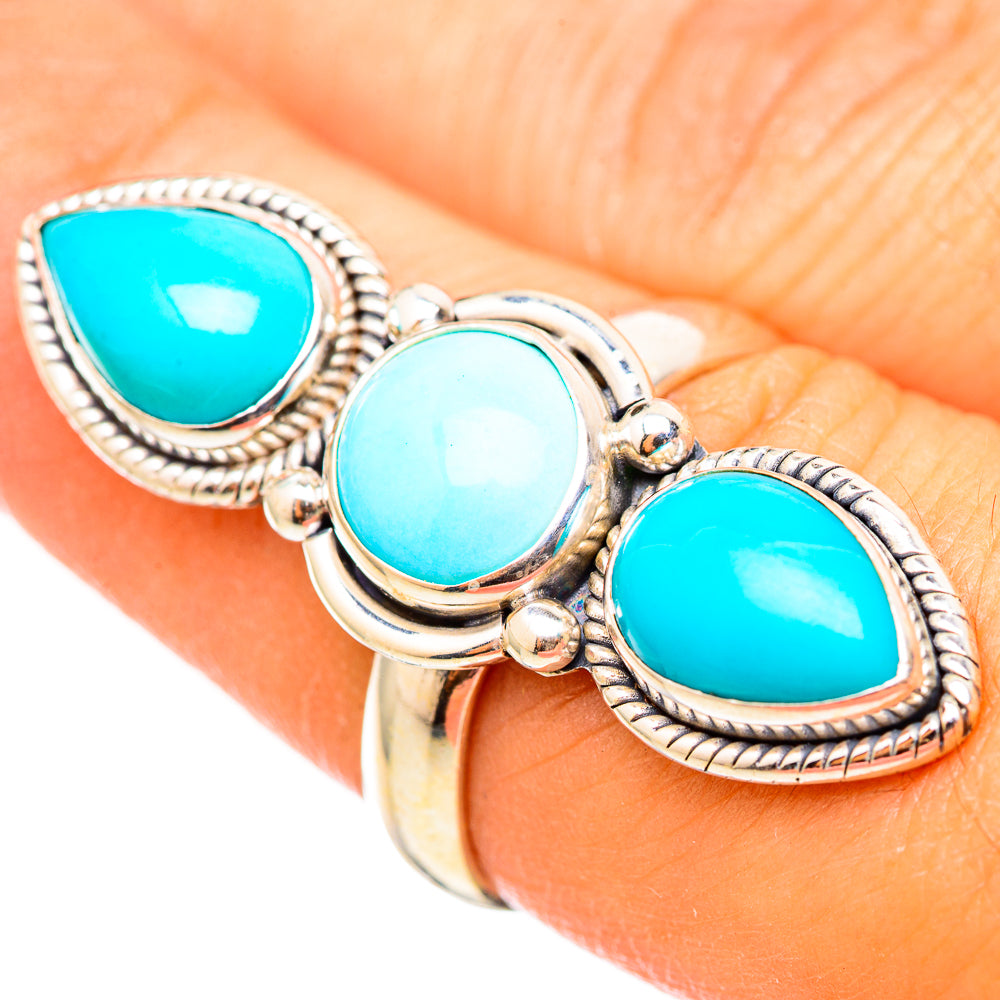 Larimar Rings handcrafted by Ana Silver Co - RING114818