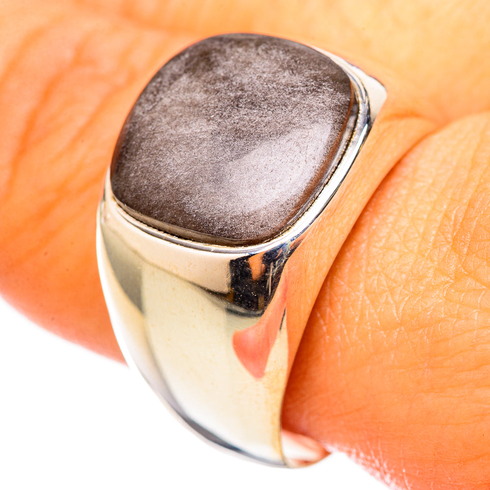 Gold Sheen Obsidian Rings handcrafted by Ana Silver Co - RING114826