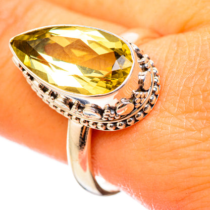 Lemon Quartz Rings handcrafted by Ana Silver Co - RING114838