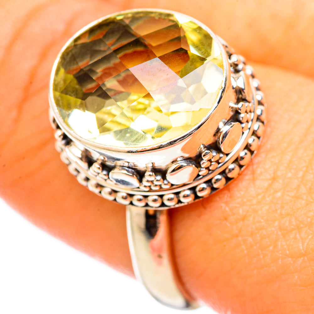 Lemon Quartz Rings handcrafted by Ana Silver Co - RING114839