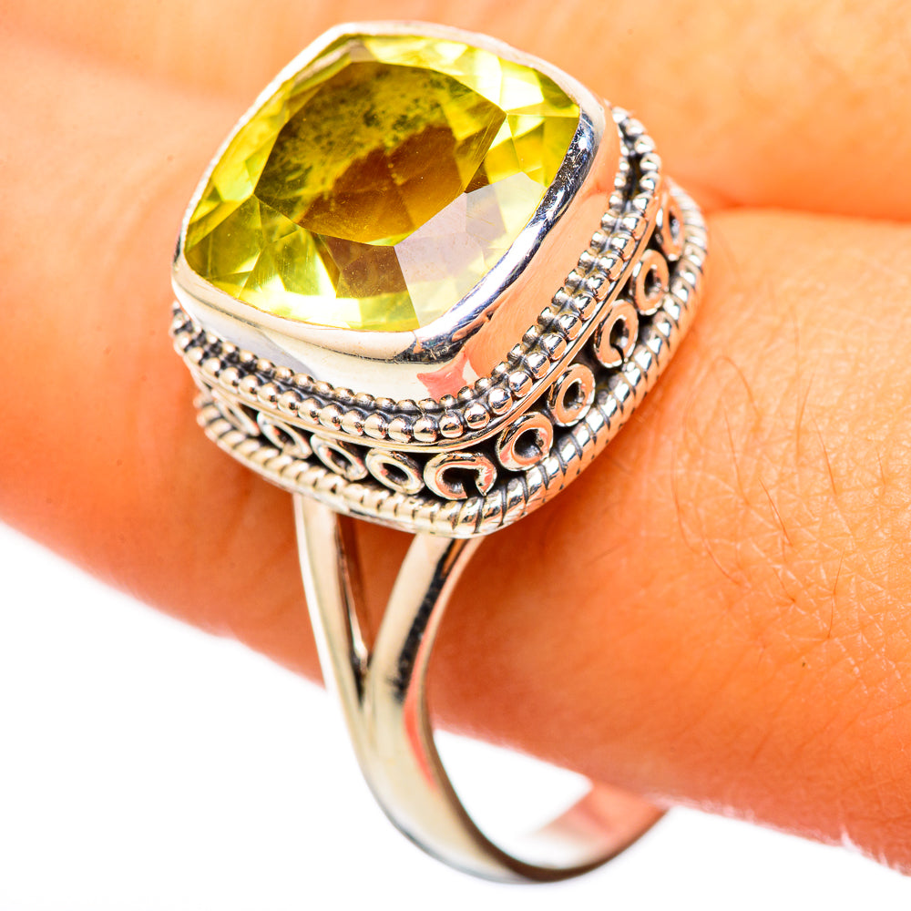 Lemon Quartz Rings handcrafted by Ana Silver Co - RING114840