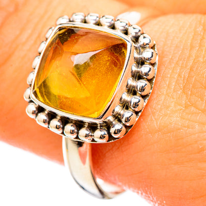 Citrine Sugarloaf Rings handcrafted by Ana Silver Co - RING114847