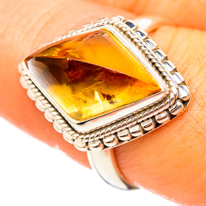 Citrine Sugarloaf Rings handcrafted by Ana Silver Co - RING114848