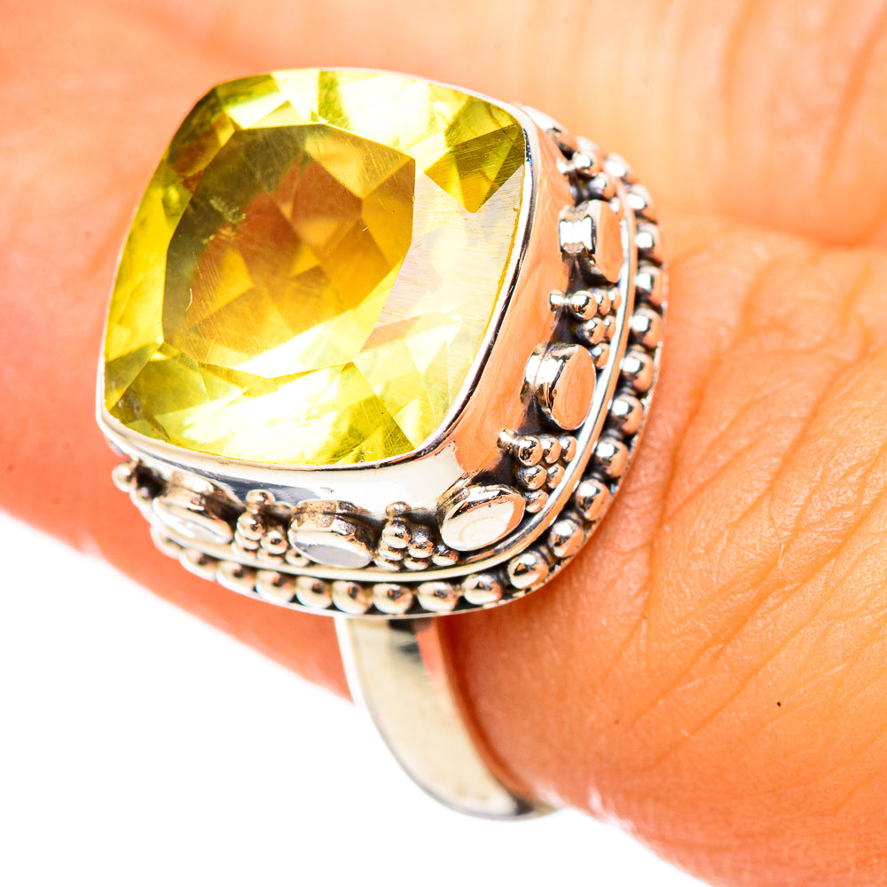 Lemon Quartz Rings handcrafted by Ana Silver Co - RING114861