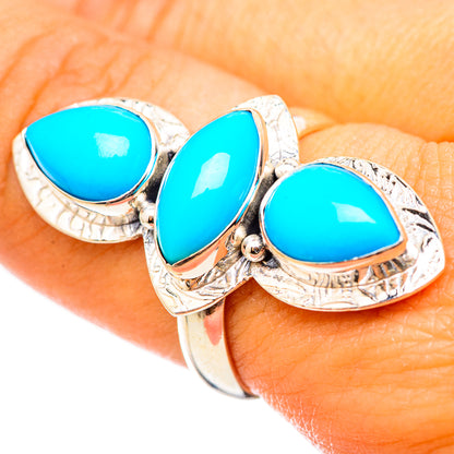Sleeping Beauty Turquoise Rings handcrafted by Ana Silver Co - RING114865
