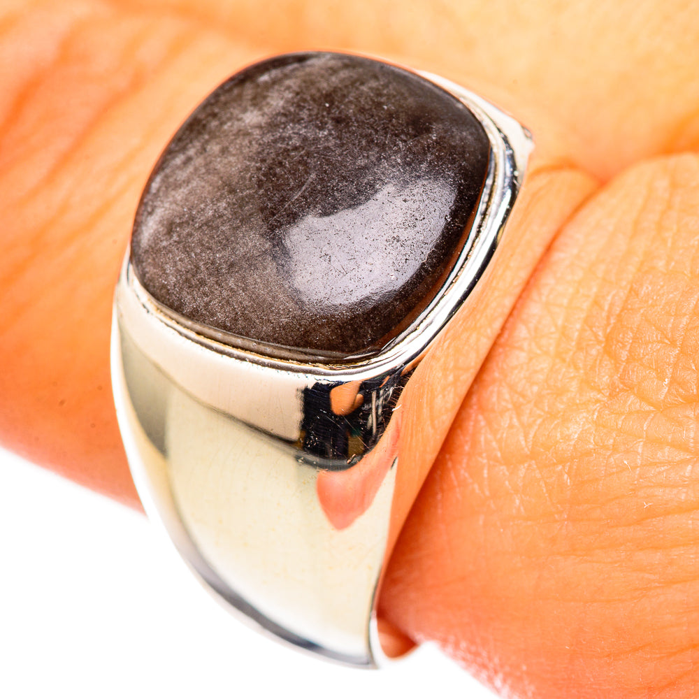 Gold Sheen Obsidian Rings handcrafted by Ana Silver Co - RING114869