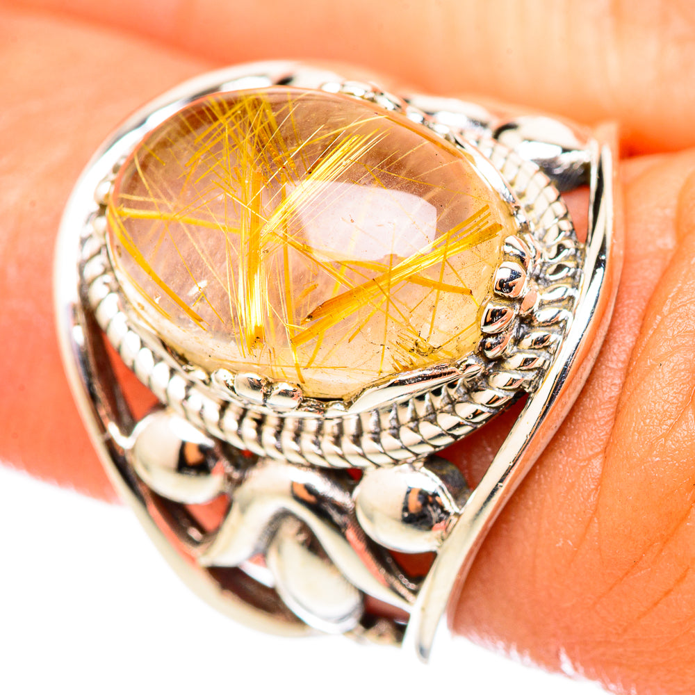 Rutilated Quartz Rings handcrafted by Ana Silver Co - RING114877