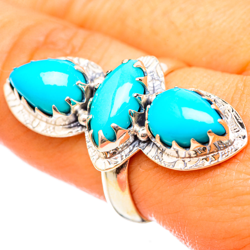 Sleeping Beauty Turquoise Rings handcrafted by Ana Silver Co - RING114884