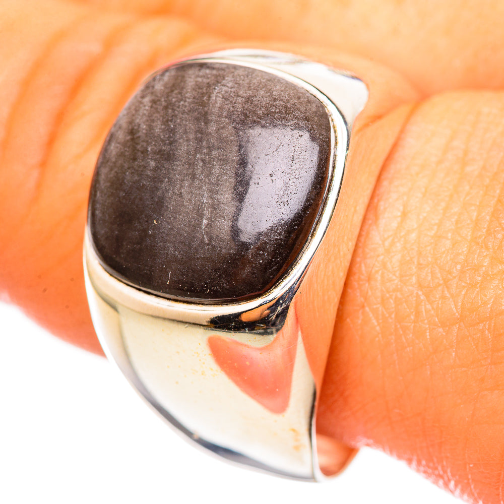Gold Sheen Obsidian Rings handcrafted by Ana Silver Co - RING114887