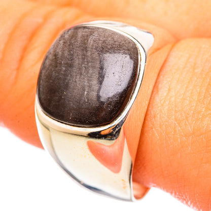 Gold Sheen Obsidian Rings handcrafted by Ana Silver Co - RING114887