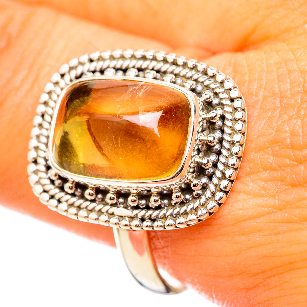 Citrine Sugarloaf Rings handcrafted by Ana Silver Co - RING114890