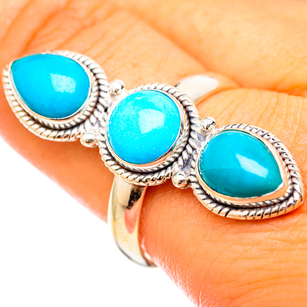 Sleeping Beauty Turquoise Rings handcrafted by Ana Silver Co - RING114902