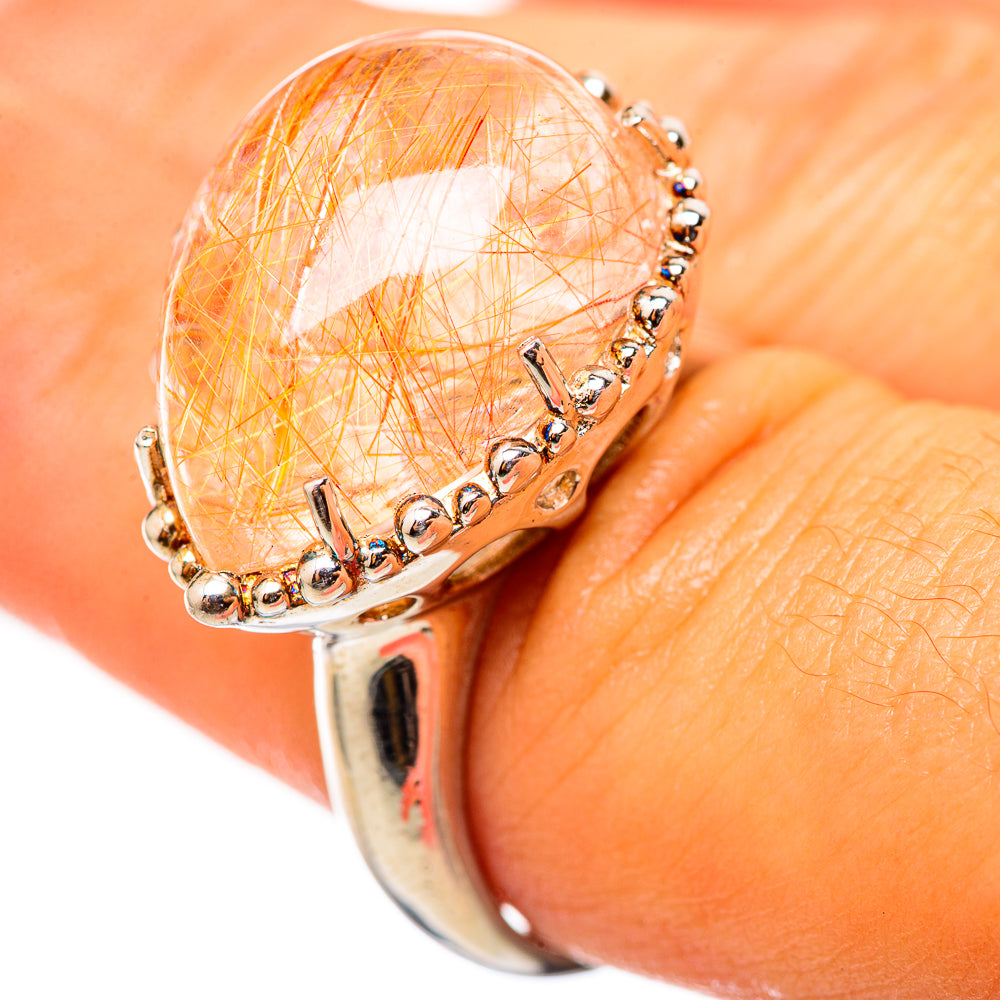 Rutilated Quartz Rings handcrafted by Ana Silver Co - RING114914