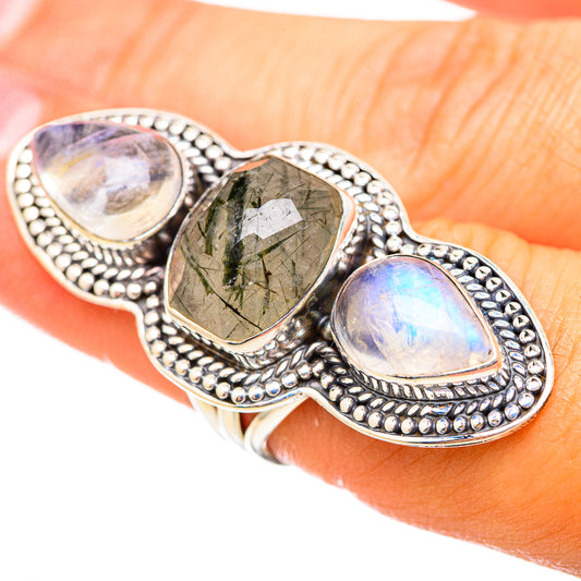 Tourmalinated Quartz Rings handcrafted by Ana Silver Co - RING114917