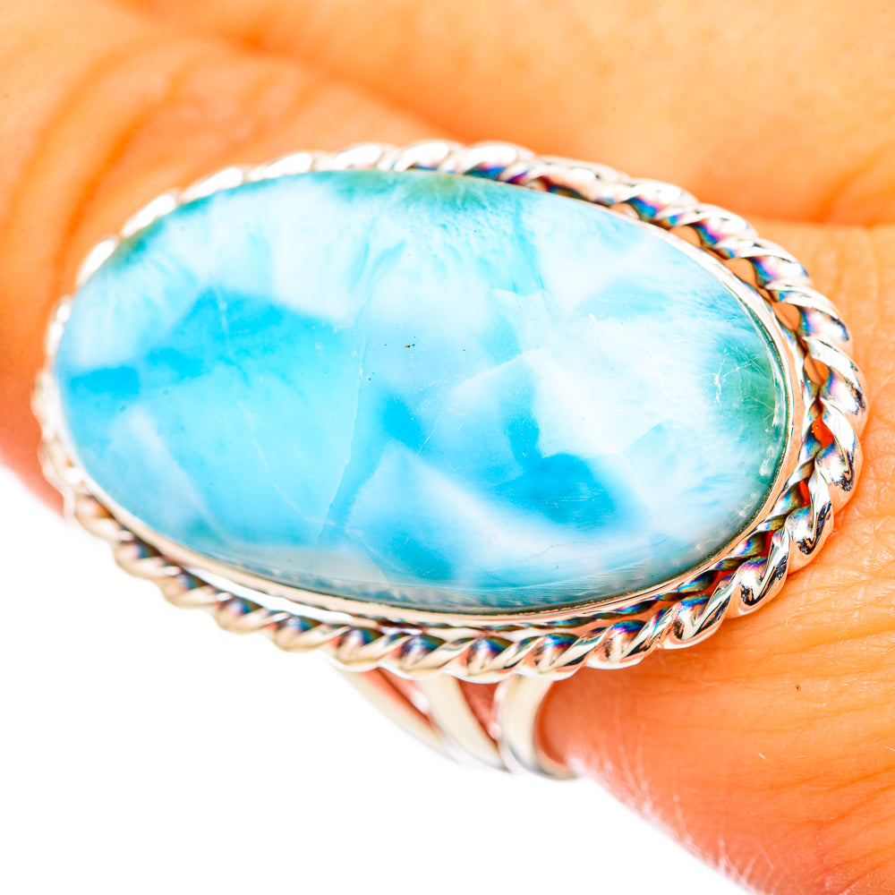 Larimar Rings handcrafted by Ana Silver Co - RING114921