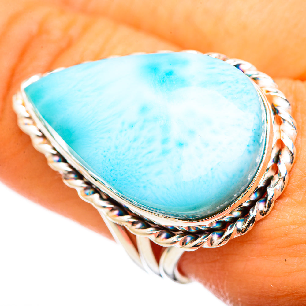 Larimar Rings handcrafted by Ana Silver Co - RING114922