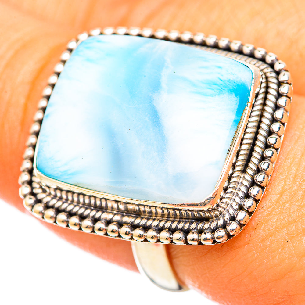 Larimar Rings handcrafted by Ana Silver Co - RING114924