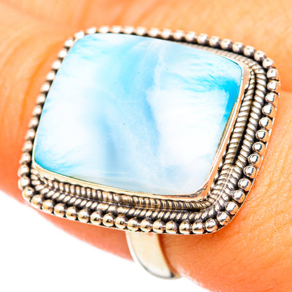 Larimar Rings handcrafted by Ana Silver Co - RING114924