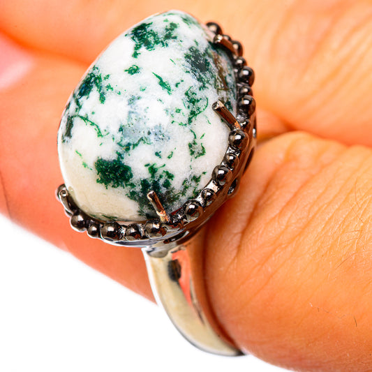 Moss Agate Rings handcrafted by Ana Silver Co - RING114930