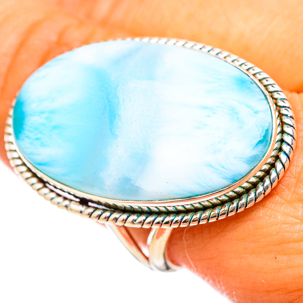 Larimar Rings handcrafted by Ana Silver Co - RING114935