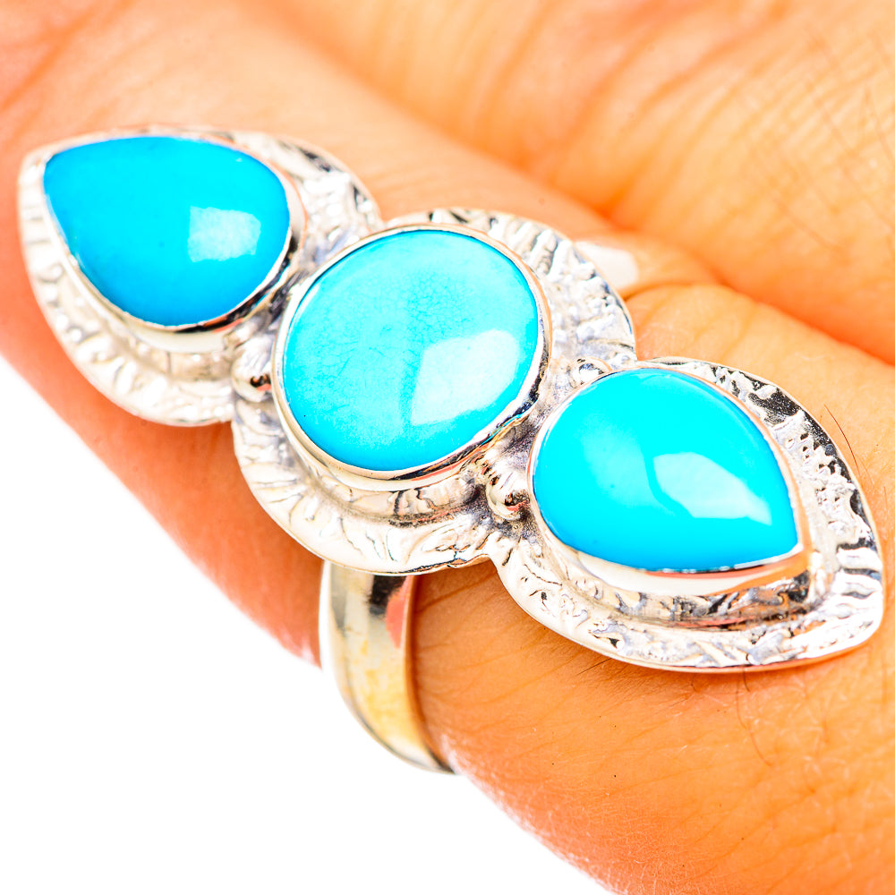 Sleeping Beauty Turquoise Rings handcrafted by Ana Silver Co - RING114940