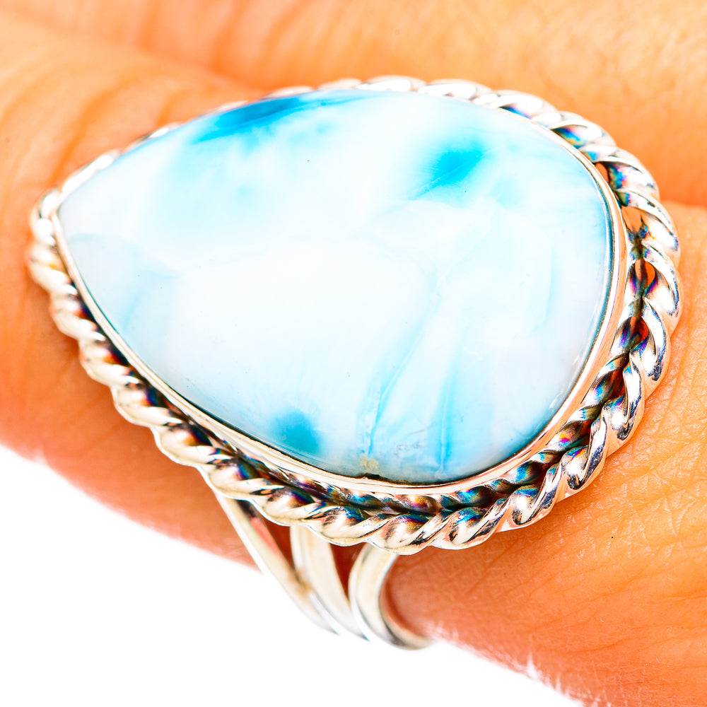 Larimar Rings handcrafted by Ana Silver Co - RING114953