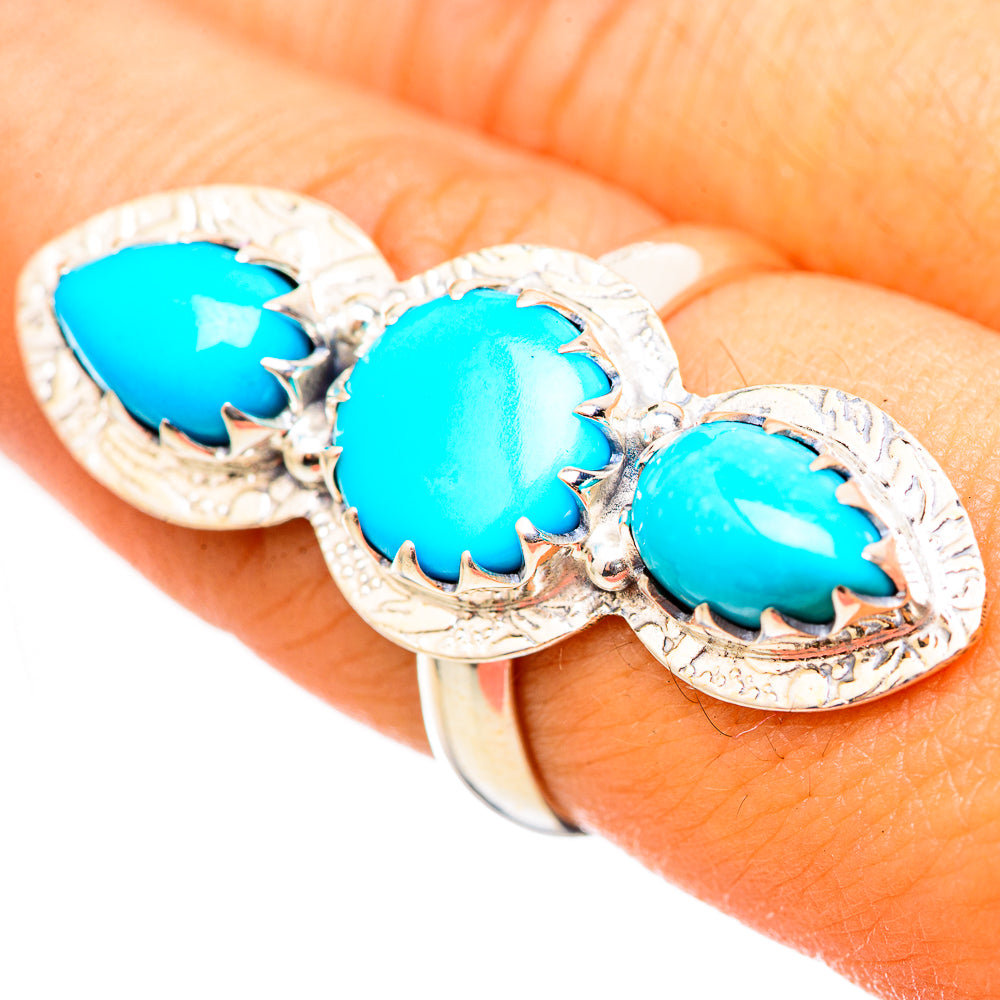 Sleeping Beauty Turquoise Rings handcrafted by Ana Silver Co - RING114955