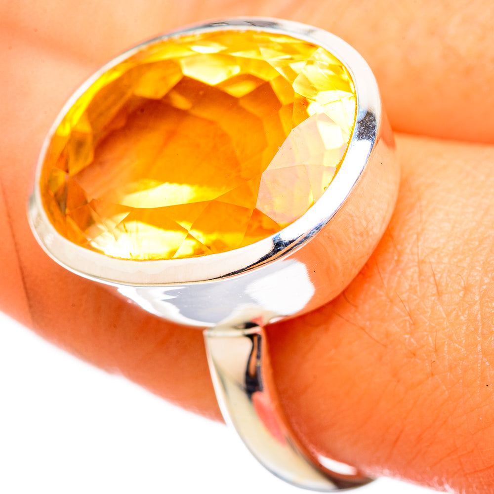 Citrine Sugarloaf Rings handcrafted by Ana Silver Co - RING114962