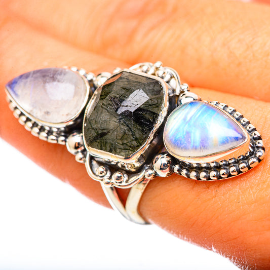 Tourmalinated Quartz Rings handcrafted by Ana Silver Co - RING114964