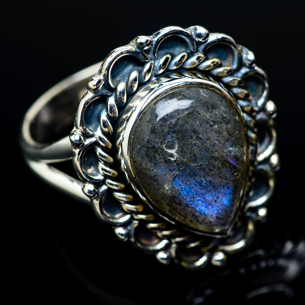 Labradorite Rings handcrafted by Ana Silver Co - RING11496