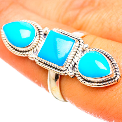 Sleeping Beauty Turquoise Rings handcrafted by Ana Silver Co - RING114972